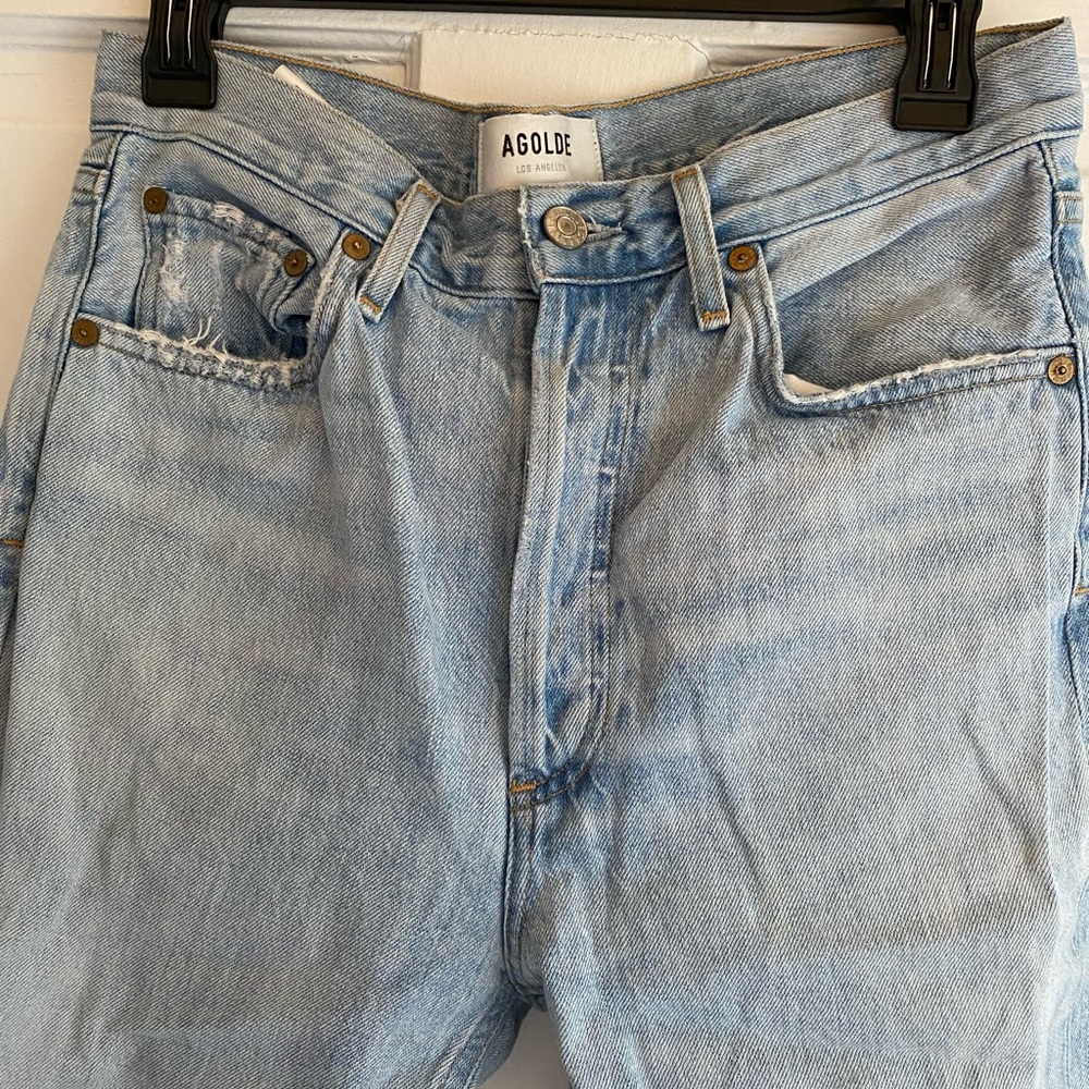 AGOLDE Riley Straight Ripped Light jeans - Picture 2 of 9